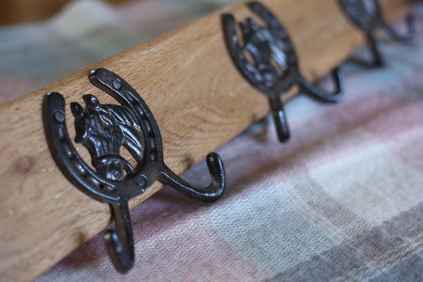 handmade oak coat rack