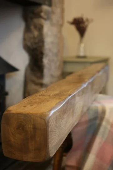 carved oak mantel