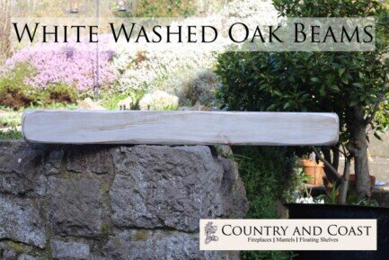 white wash oak beam